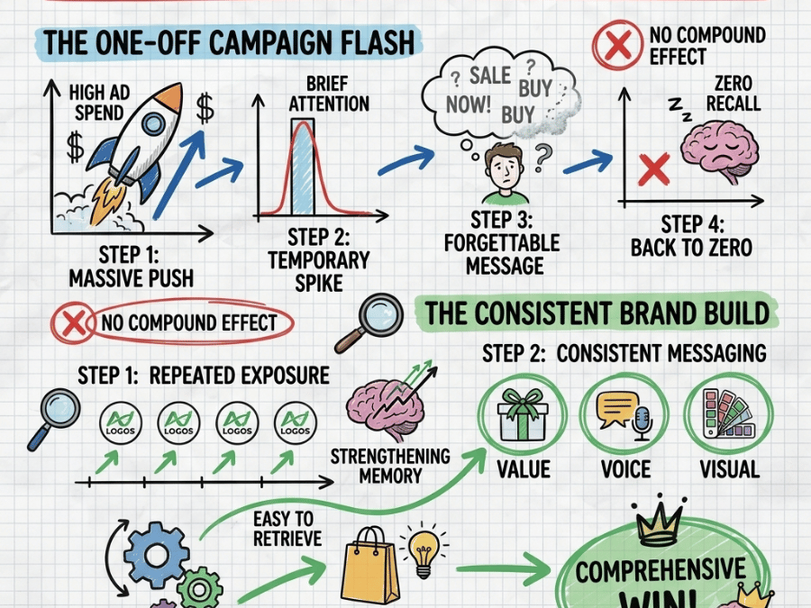Why One-Off Campaigns Don’t Build Brand Recall